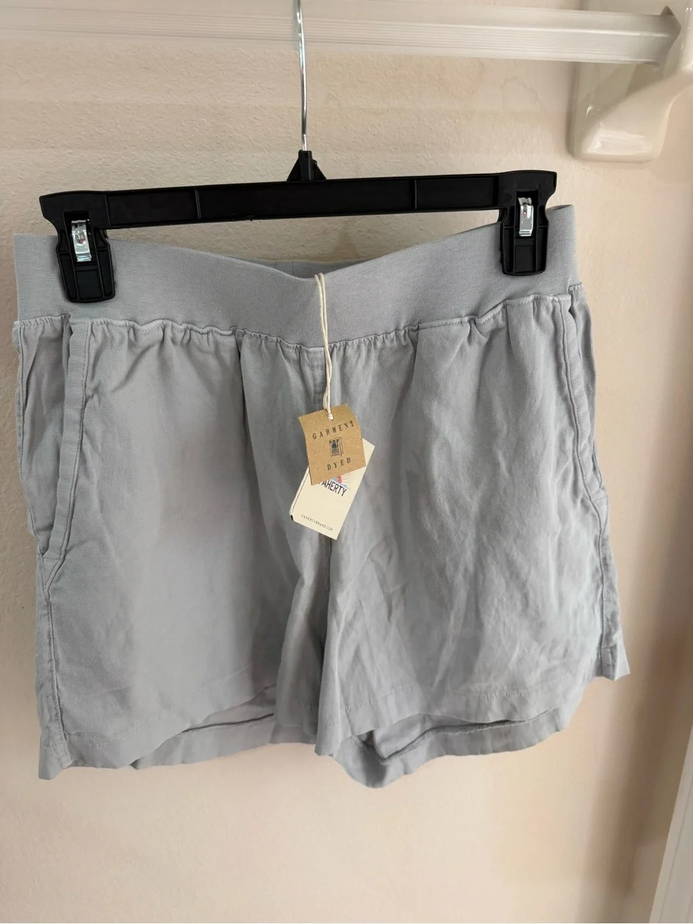 Faherty Light Gray High-Waist Men's Casual Shorts